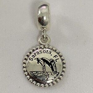 Pandora Sarasota Florida Dangle Charm, S925 Silver Jewelry